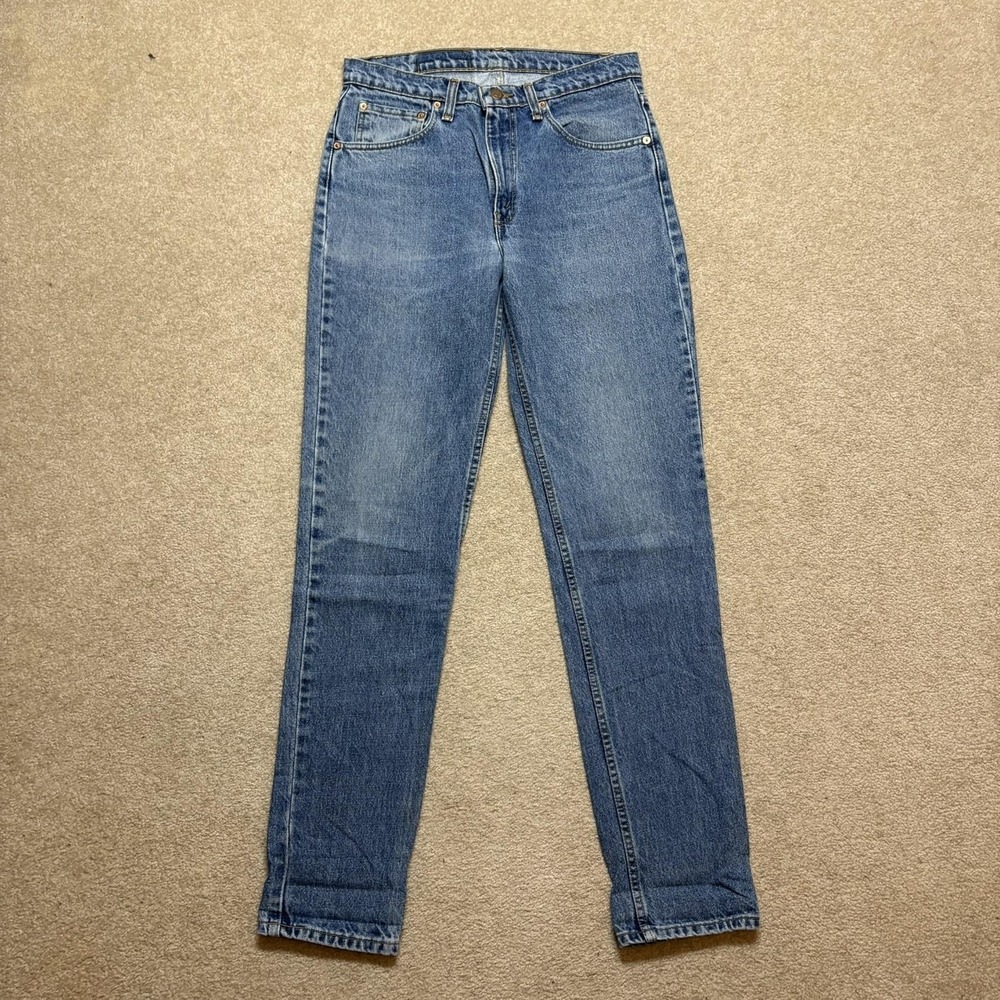 Vtg Levis 512 Jeans Mens 31x34 Blue Slim Fit Tapered Leg Denim Pants Casual 90s
